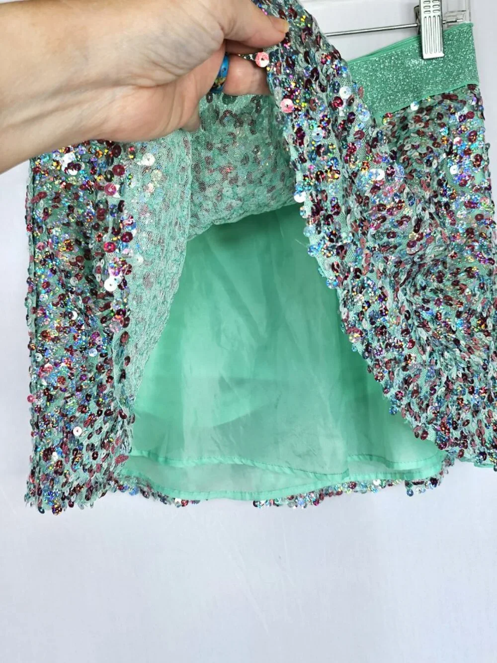 Justice Sequin Skort | Seafoam Green | Girls 14 | runDisney Disneybound